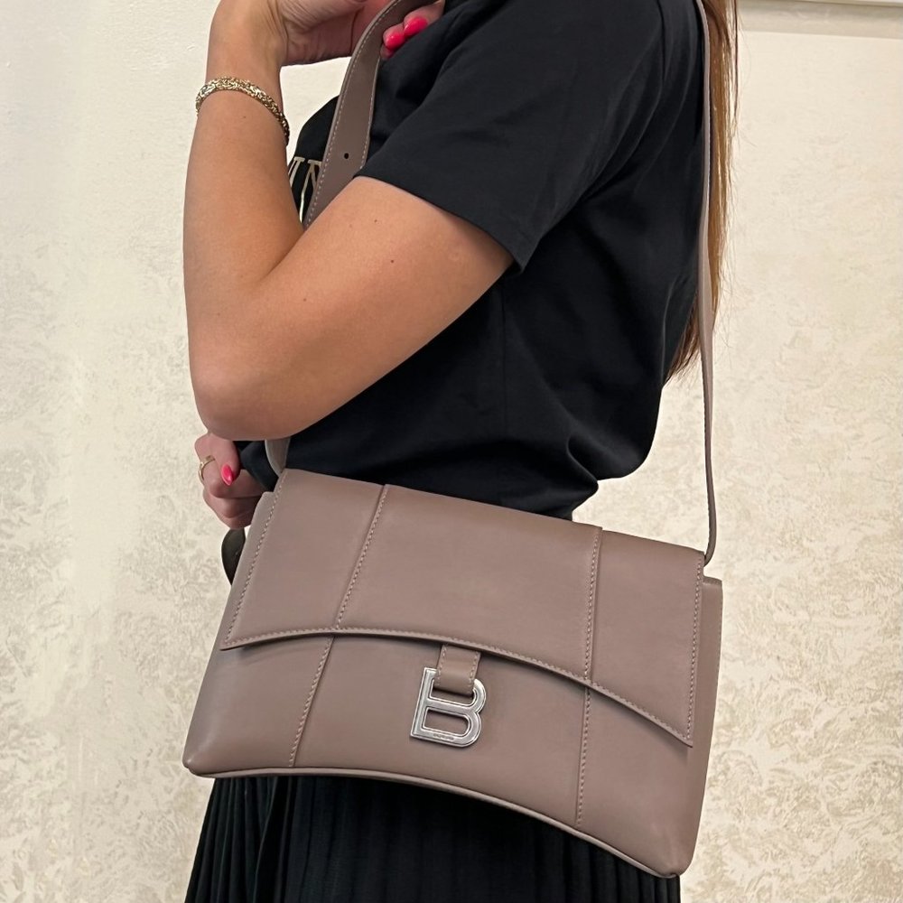 Balenciaga Treize Medium Dark Gray Leather Ladies Shoulder Bag